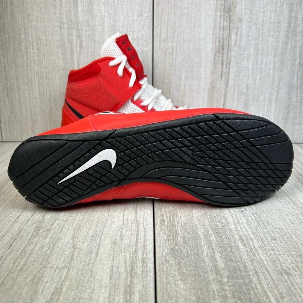 Worn 1x Nike Fury Red Wrestling/Boxing Sneaker Athletic Combat Shoe Mens Size 12